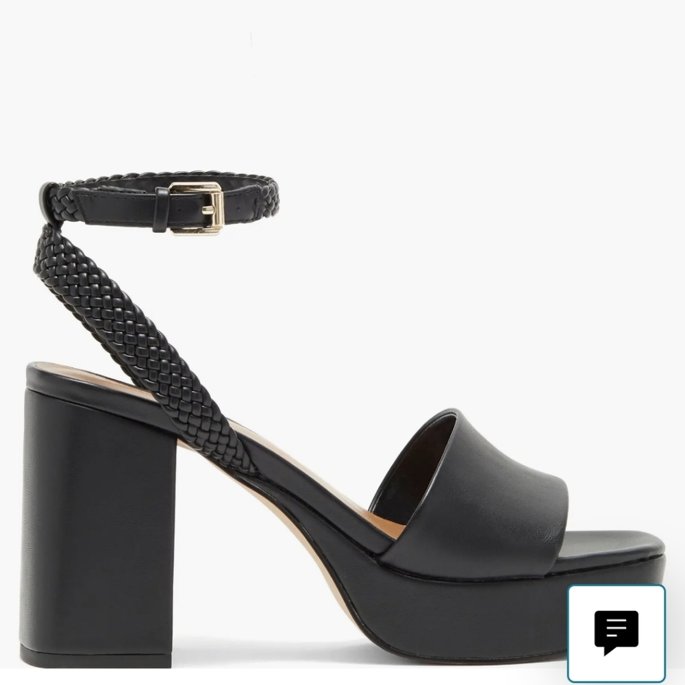 Nordstrom Rack strappy block heel in black. Size 8.